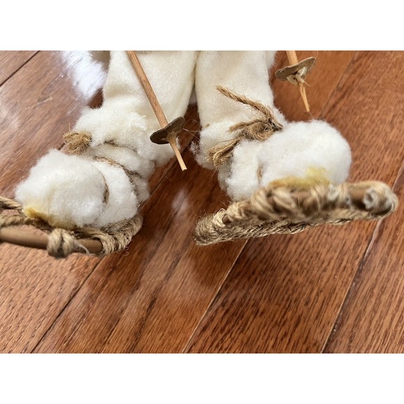 TJ Santas by Tina Mitchell 8" Santa Fuzzy White Rustic Snowshoe Ornament #905376 - Picture 13 of 15